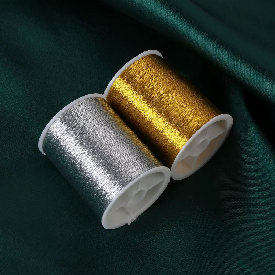 Goldener Metalldraht für DIY Handwerk und Stickereien auf einer 100 Meter Spule - Bild 2