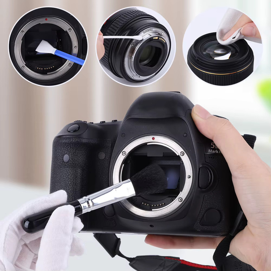 VODOOL Kamera-Reinigungsset mit Luftgebläse, Wattestäbchen, Reinigungstuch und Reinigungsbürste für DSLR-Kameras sowie Computer- und Smartphone-Objektive - Bild 3