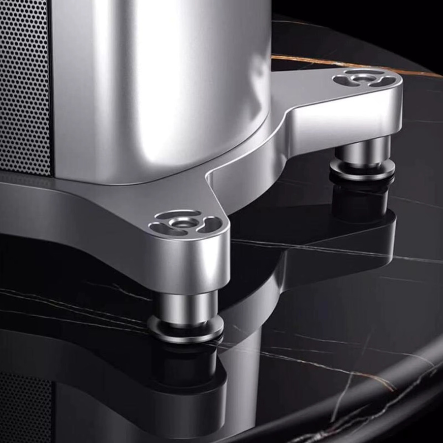 MagiDeal Lautsprecher-Spikes in Silber, stoßdämpfende Aluminium-Ersatzfüße zur Isolation für Heimkino-Audio, Subwoofer und DAC-Verstärker - Bild 2