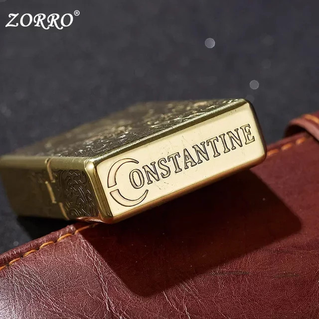 Zorro Retro High-End Kerosin Feuerzeug in Gold mit wasserdichter Rüstung-Versiegelung für Herren - Bild 1