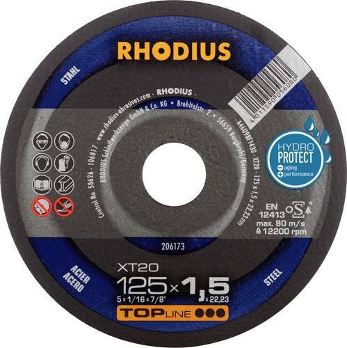 Rhodius Trennscheibe gerade für Metall Schwarz Durchmesser: 125 mm - Bild 1