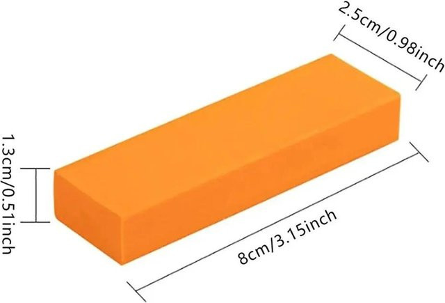 Bestbags Fleckenradierer aus Edelstahl in Orange, B/T/H: 8 x 2,5 x 1,3 cm - Bild 1