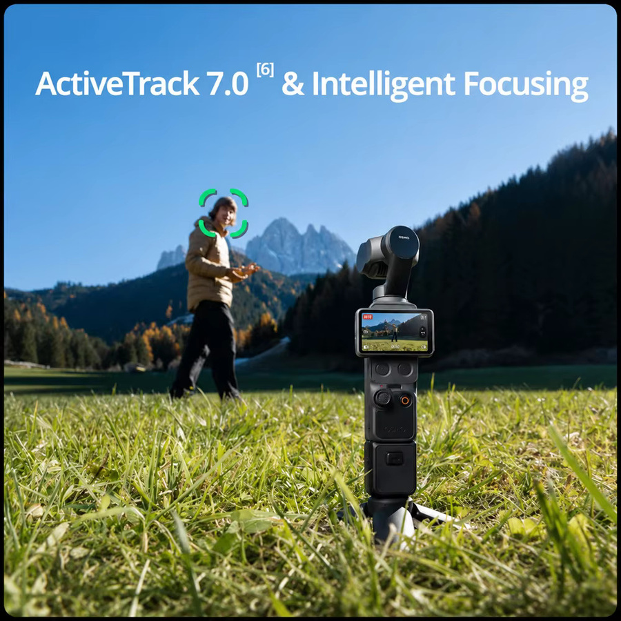 DJI Osmo Pocket 4 Action-Kamera mit 1-Zoll-CMOS, 4K/240fps, 3-Achsen-Stabilisierung und 2x Verlustfreiem Zoom in Schwarz - Bild 3