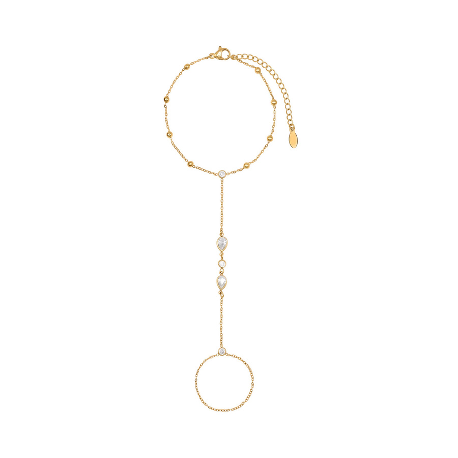 Heideman Handkette, Edelstahl, Gold, Zirkonia, Damen - Bild 1