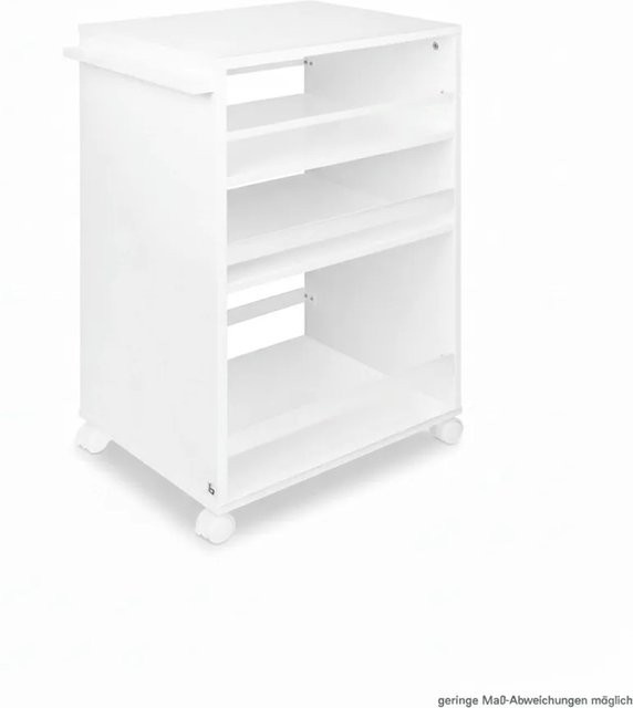 Bomoe Bengt Nischenwagen Servierwagen mit 3 verstellbaren Regalböden und Rollen, Weiß, B: 50 cm, T: 38 cm, H: 79 cm - Bild 1