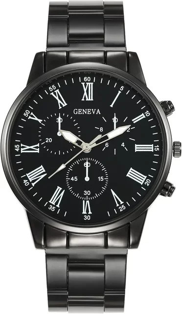 RUNERR Armbanduhr, Quarz, Edelstahl, Schwarz, Herren - Bild 1