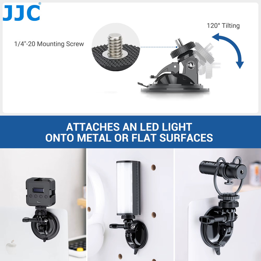 JJC Saugnapfhalterung in Schwarz als Kamerahalterung und Stativadapter für DJI Pocket, Osmo Action und GoPro Hero - Bild 4