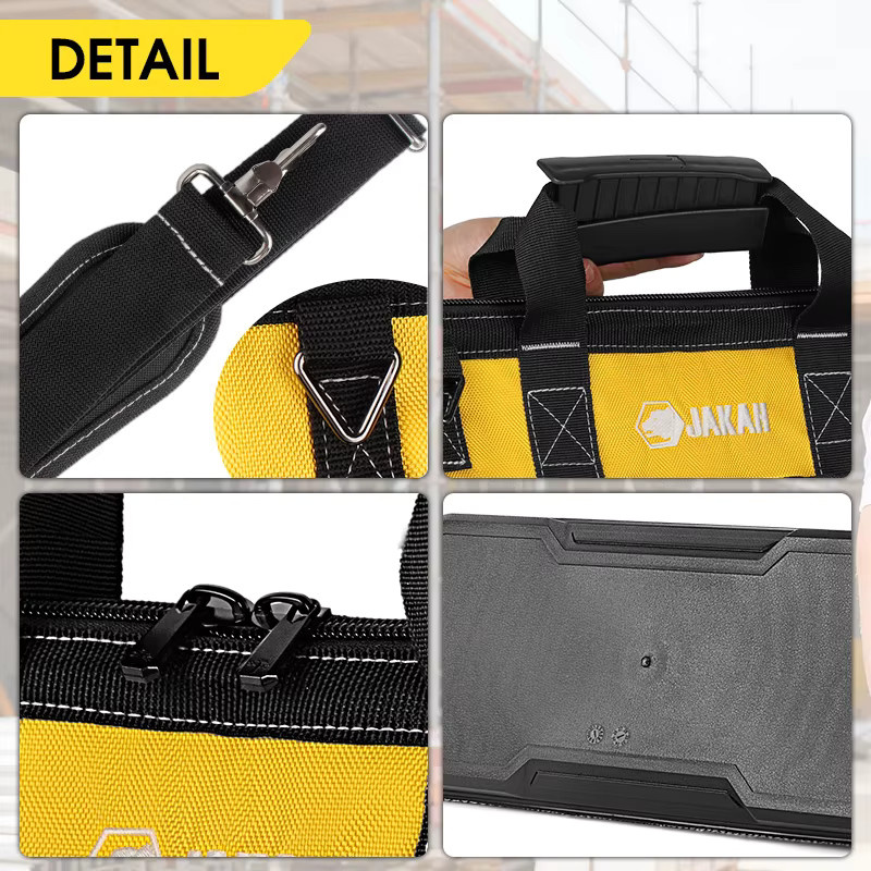 JAKAH 20-Zoll Werkzeugtasche mit breiter Öffnung, wasserdichtem geformtem Boden und verstellbarem Schultergurt - Bild 4