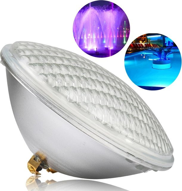 JOYPINJ RGB LED Unterwasserlampe PAR56 IP68 Wasserdichter Strahler für Schwimmbad Brunnen und Garten, 18W, Multicolour - Bild 1