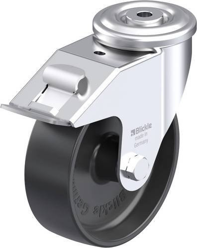 Blickle LER-PP 150G-FI Stahlblech-Lenkrolle aus verzinktem Stahl mit Rad-Durchmesser 150 mm und einer Tragfähigkeit von 300 kg in Silber - Bild 1