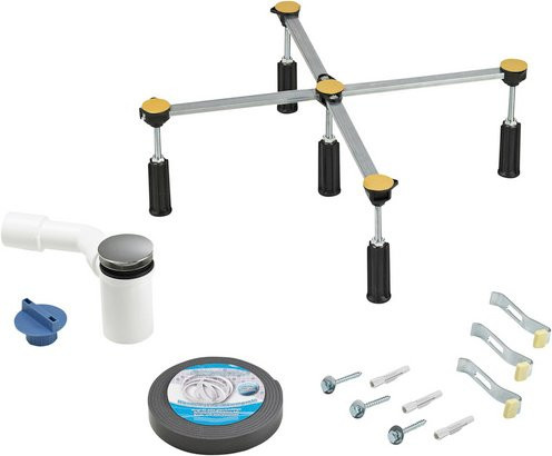 OTTOFOND Montageset für Duschwannen Ablauf 50 mm in Silber - Bild 1