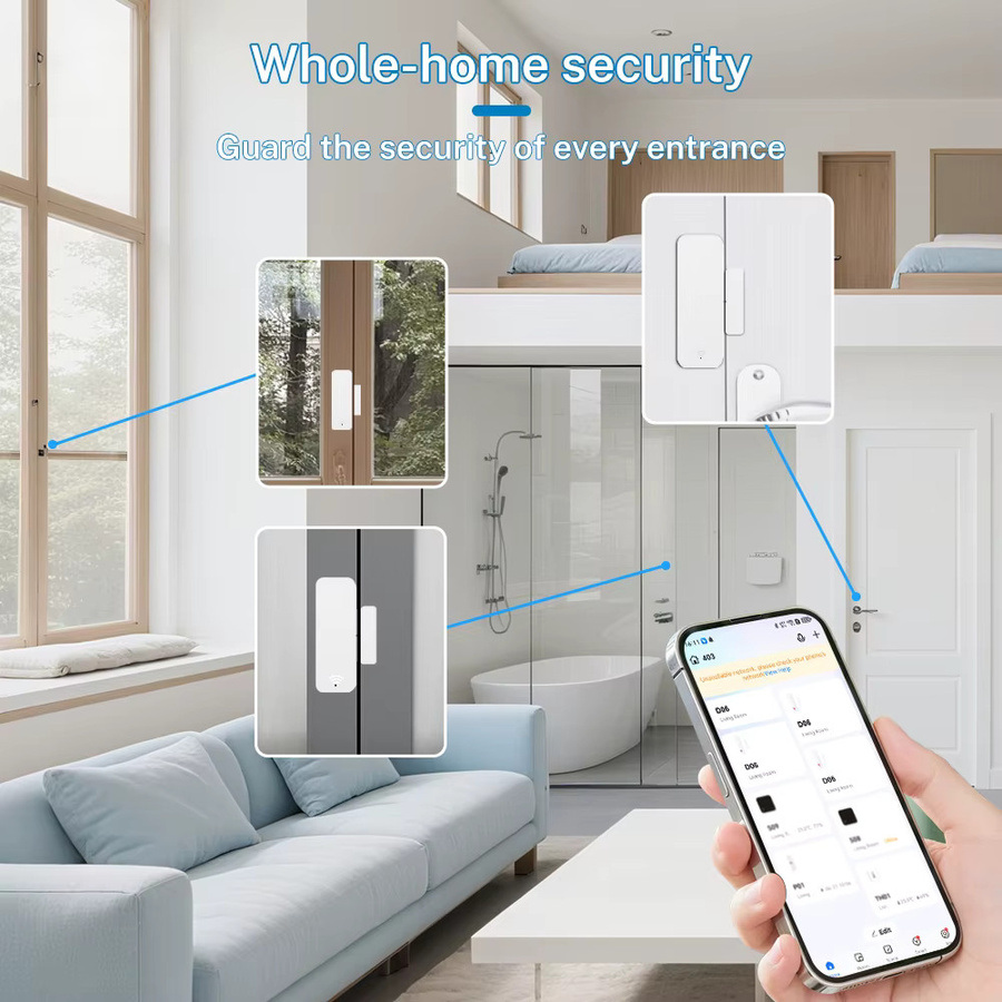 Tuya Zigbee WiFi Smart Tür und Fenster Sensor in Weiß für dein Smart Home Sicherheitssystem mit Sprachsteuerung über Alexa - Bild 3