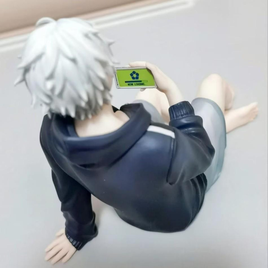 Fashnics Blue Lock Nagi Seishiro Anime-Figur aus PVC in Multicolor, Sitzende Handflächenmitte Dekoration für Schreibtisch und Kinder - Bild 4