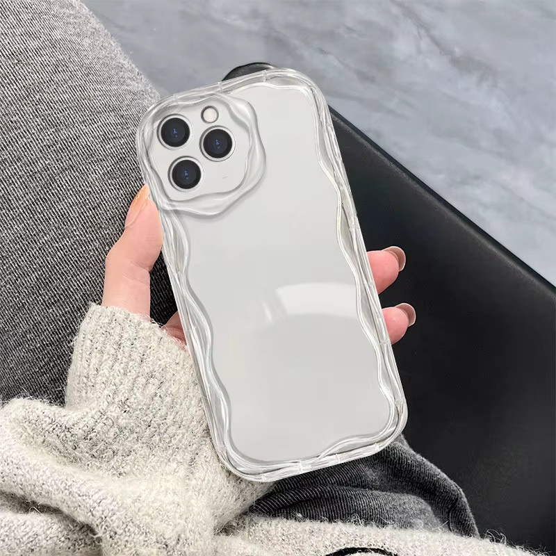 Realme Handyhülle für Realme Note 70T, Realme Note 70 und Realme Narzo 80 Lite 4G, Transparentes TPU Wave Soft Case Cover - Bild 2