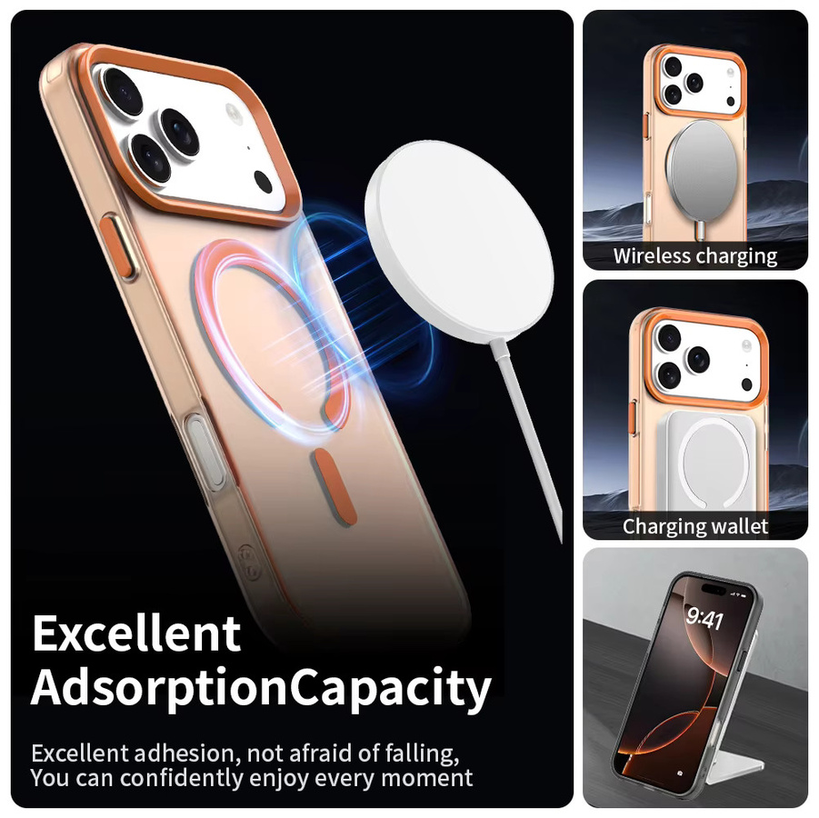 DIXSG Magnetische Schutzhülle mit MagSafe und Fallschutz für iPhone 17 ProMax, 17 Air, 16 Pro, 15 Plus, 14, 13, 12 in Matt-Optik, Mehrfarbig - Bild 2