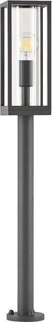 Lindby Außenleuchte Giavanna Modern Schwarz aus Aluminium mit Glas und E27 Fassung - Bild 1