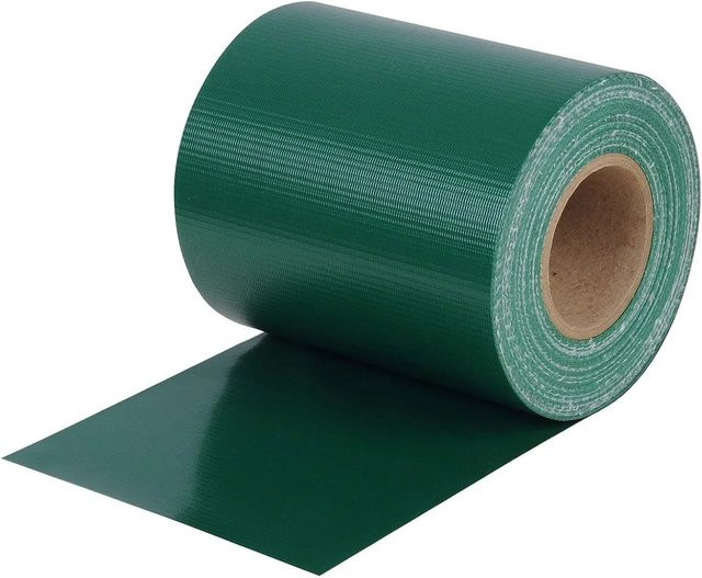 WOLTU Sichtschutzstreifen Grün blickdicht aus PVC und Polyester mit 25 Befestigungsclips, Breite: 19 cm, Länge: 35 m - Bild 1
