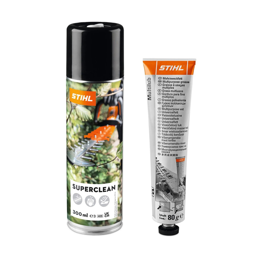 Stihl Pflege-Kit Care & Clean HS Plus in Orange-Grau für Professionals - Bild 2