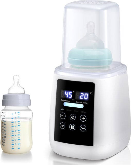 6-in-1 Elektrischer Babyflaschenwärmer und Sterilisator mit digitaler Zeitschaltuhr und Temperaturregelung, Weiß - Bild 1