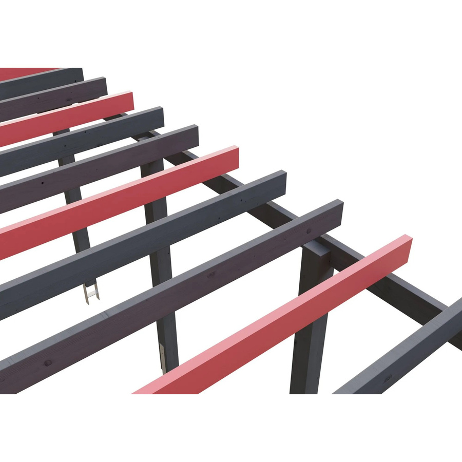 SKANHOLZ Schneelasterhöhung für Einzelcarport aus Fichtenholz in Anthrazit und Schwarz, Breite: 860 cm, Tiefe: 402 cm - Bild 2