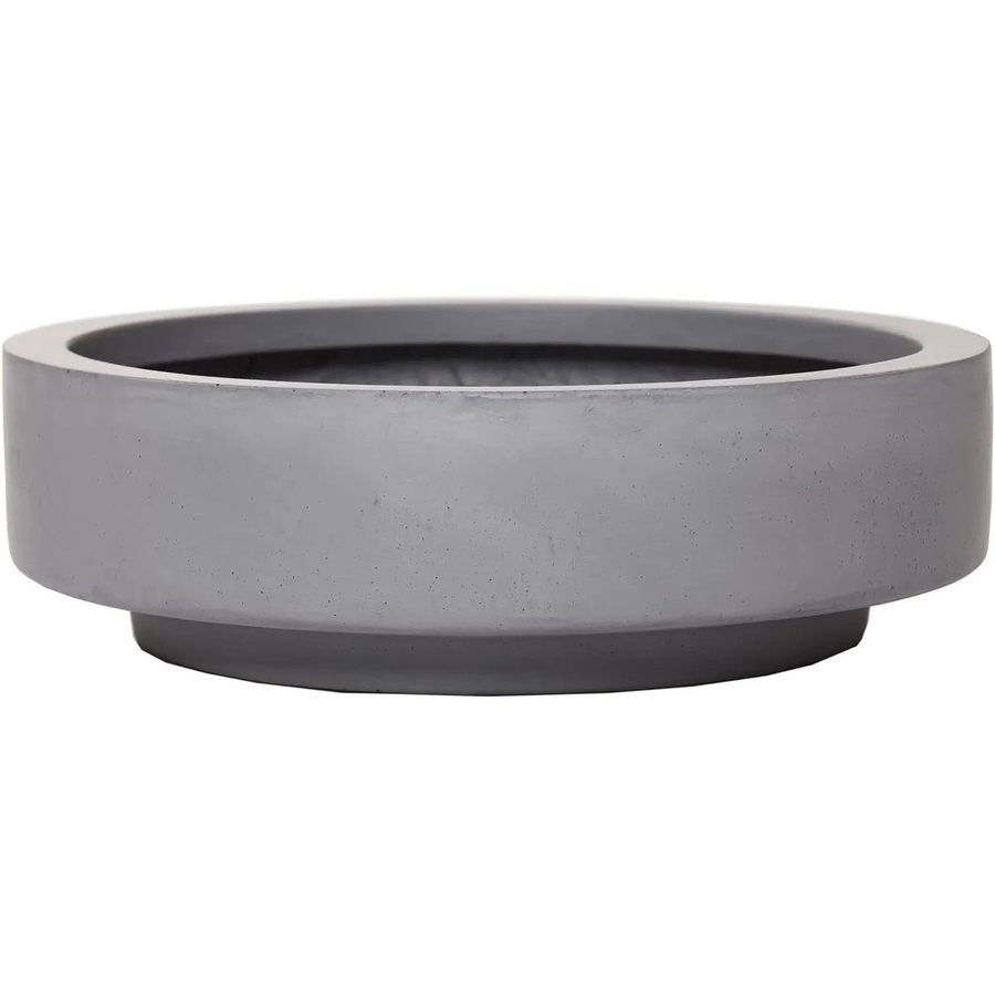 Vivanno Pflanzschale Escada Low in Betongrau aus Fiberglas, B/T/H: 30 x 30 x 9 cm - Bild 2