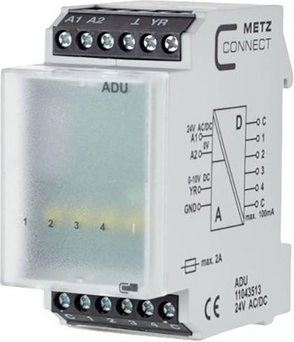 Metz Connect Analog-Digital-Wandler 24 V/AC, V/DC in Weiß, Artikelnummer 11043513 - Bild 1