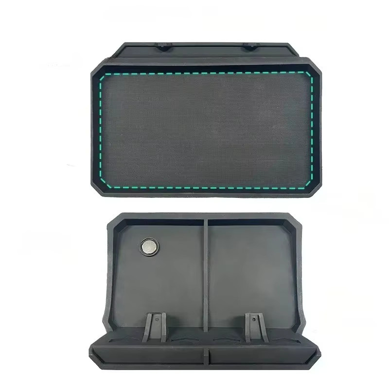 YouGallop Silikon Aufbewahrungsbox für Tesla Model Y Juniper und Model 3 Highland, Armaturenbrett-Taschentuchhalter und Telefonhalterung, Schwarz - Bild 6