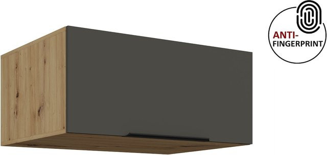 Küchen Aufsatzschrank ARIA in Graphite matt, wandmontiert, Breite: 80 cm - Bild 1