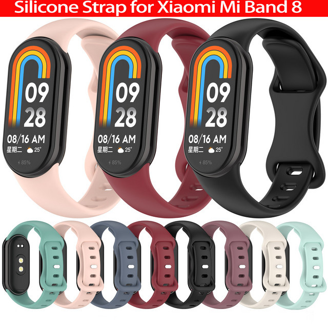 Xiaomi Uhrenarmband Silikon, Schwarz, Unisex, NFC, für Xiaomi Mi Band 8 9, Xiaomi Watch 8 9 - Bild 1