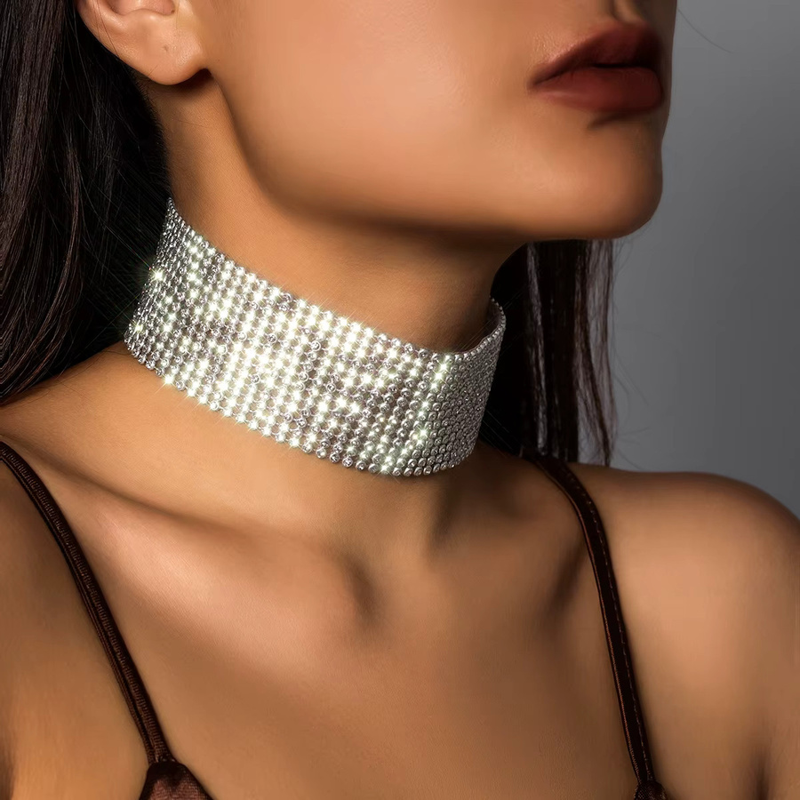 Lacteo Fashion Halskette, Aluminium, Silber, Kristall, Damen - Bild 2