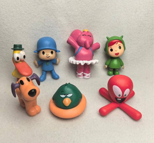 Bandai Pocoyo Tierfiguren, 7-teiliges Set, Puppen-Modell, Kunststoff - Bild 1