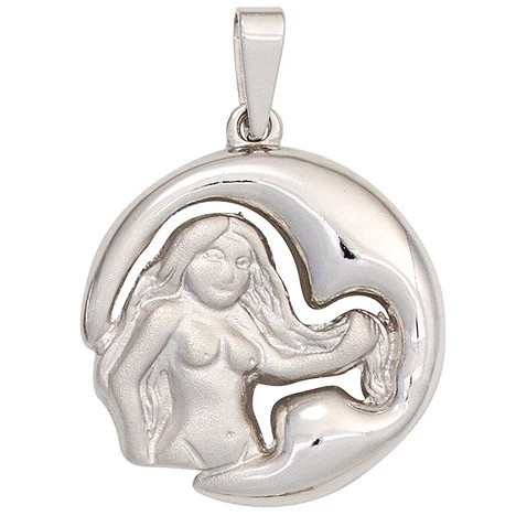 Colfem Anhänger Sternzeichen Jungfrau, 925 Sterling Silber, matt, Unisex - Bild 1