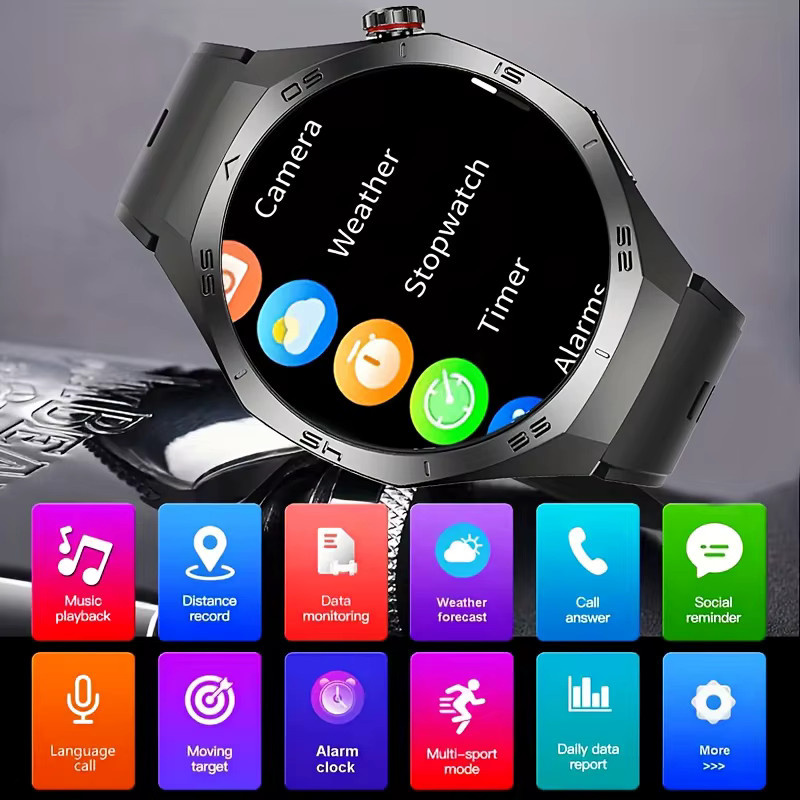 LAXASFIT Smartwatch, AMOLED-Bildschirm, Schwarz, Unisex - Bild 4