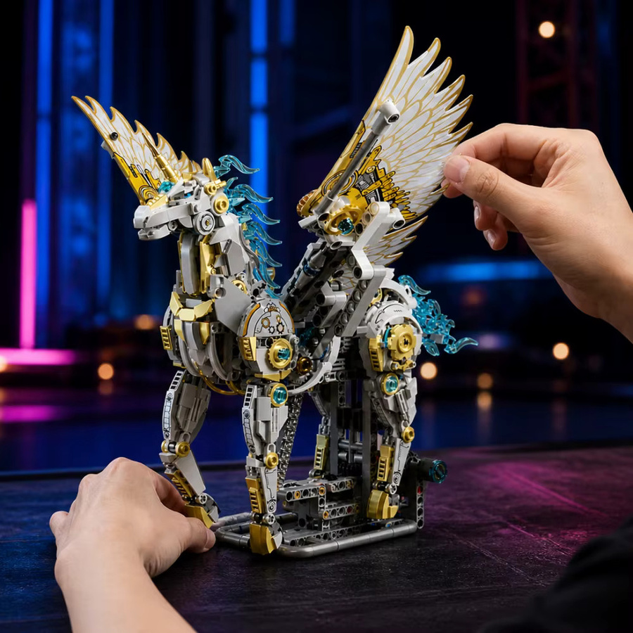 FUNXINEE Einhorn-Pegasus-Bausteine, Tier-Verbindungsmodell, 1499 Teile, ab 8 Jahren - Bild 3