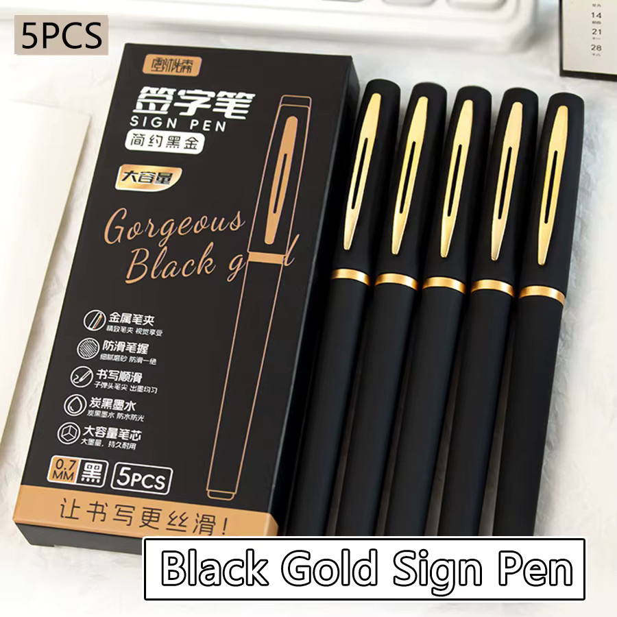 5er-Pack Gelstifte mit großer Kapazität und schwarzer Tinte für Büro und Schule, erhältlich in den Spitzengrößen 0,5 mm, 0,7 mm und 1,0 mm - Bild 2
