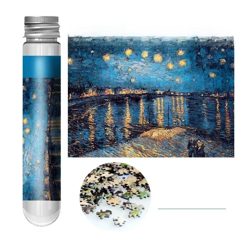 MaxRenard Reagenzglas Puzzle, Van Gogh das Sternennacht, 150 Teile - Bild 3