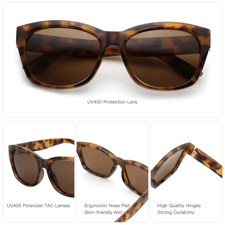 BLUEMOKY Sonnenbrille Cat Eye, Vollrand, Kunststoff, braun, Damen - Bild 3