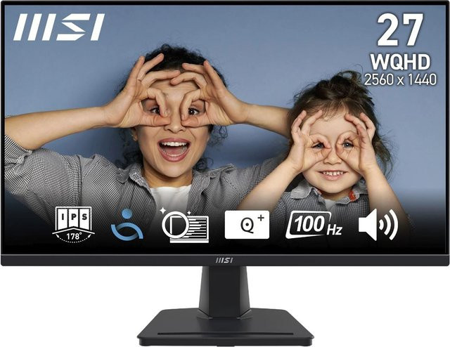 MSI PRO MP275QDE LED-Monitor, 27 Zoll, Schwarz, WQHD, IPS, 100Hz, Adaptive-Sync, HDR - Bild 1