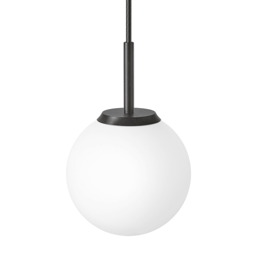 Luxvenum Pendelleuchte GLOBE mit opalweißem Glas und schwarzem Aluminium für G9 LED Leuchtmittel - Bild 1