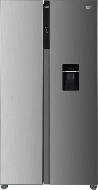 Beko Side-by-side Kühl-Gefrierkombination GNO5322WDXPN in Silber mit No-Frost und Edelstahl-Design, B/H/T: 90 x 177 x 66 cm - Bild 1