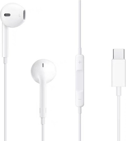 FONKEN USB-C In-Ear-Kopfhörer mit Mikrofon, weiße Musik-Ohrhörer für Samsung, OnePlus, Xiaomi, Redmi und Huawei