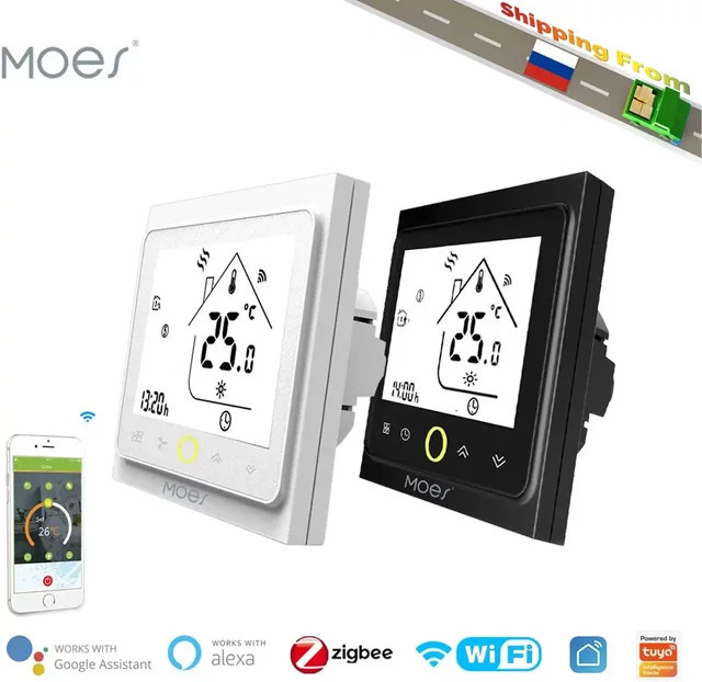 Moes WiFi Smart Thermostat für Fußbodenheizung und Gasboiler mit Alexa, Google Home und Tuya App Steuerung via Zigbee - Bild 1