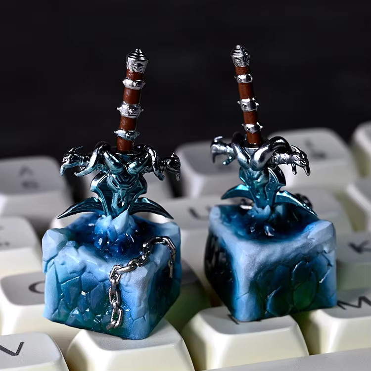 Arvin Frostmourne Artisan Harz-Tastenkappe für mechanische Tastaturen, handgefertigte Anime-Keycap für MX-Switches, 1u ESC-Taste - Bild 5