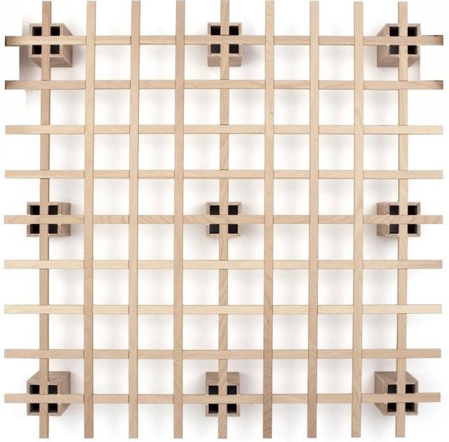Tojo Bettsystem aus Holz in Braun mit B/T/H: 180 x 200 cm - Bild 1