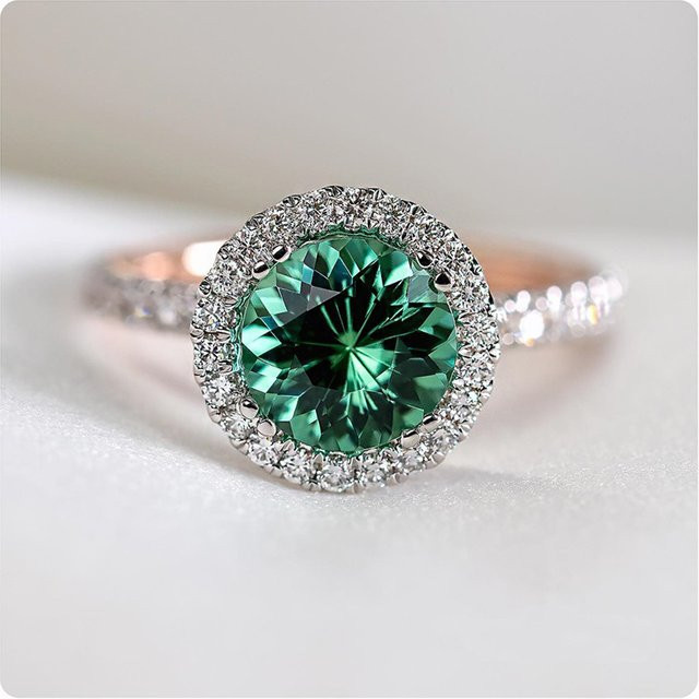 Huitan Ring, Bicolor, Roségold, Zirkonia, Damen, Verlobung - Bild 1