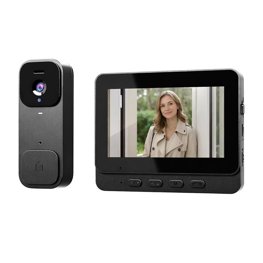 Smart Video Türklingel mit 4,3 Zoll Monitor in Schwarz inklusive HD Nachtsicht und Gegensprechanlage - Bild 5