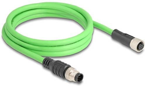 Delock M12 Patchkabel SF/UTP Ethernet LAN Grün 2,00 m - Bild 1
