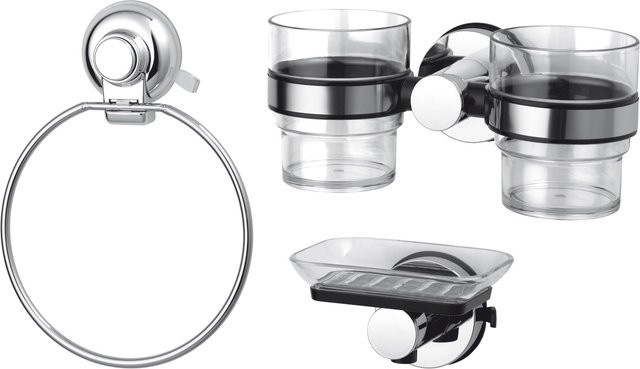 GSW HOOKIE System Bad Accessoire Set in Silber, 3-teilig - Bild 1