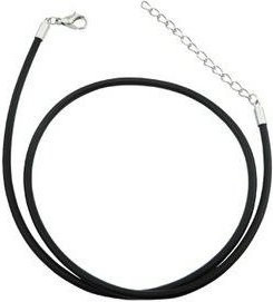 Choker Halskette, Schwarz, Samt, Spitze, Messing, Damen - Bild 1