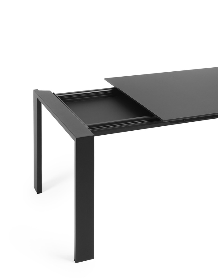 Kartell Four Ausziehbarer Esstisch in Schwarz oder Weiß mit lackierter MDF-Platte und Metallbeinen - Bild 2